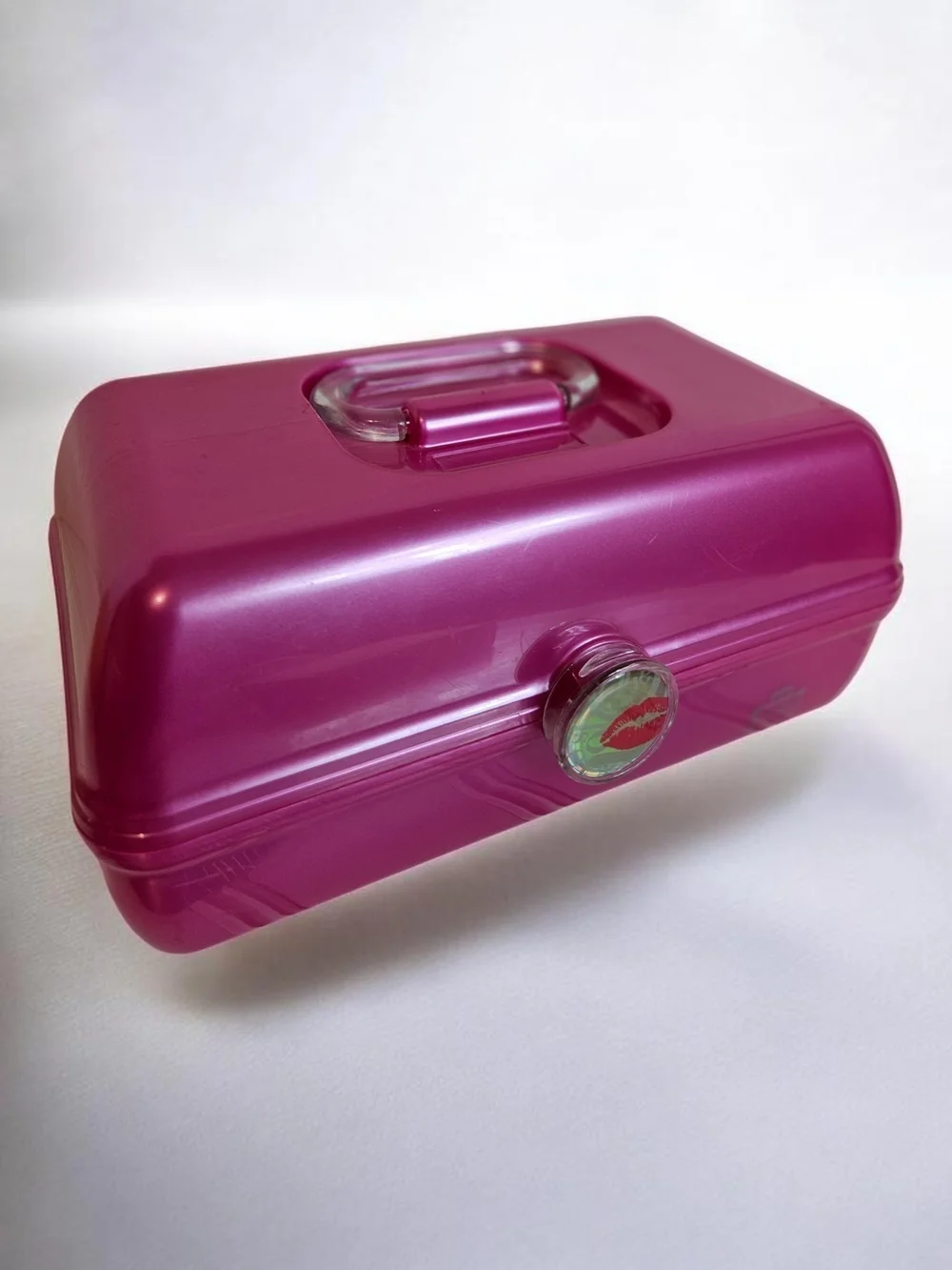 Caboodles On-The-Go Girl Cosmetic Case OS Vintage 90s Makeup Organizer Hot Pink